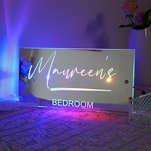 Customized LED Name Mirror